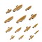 Chef Knife for Cooking Mini Wood Shape Charms Jewelry DIY Craft